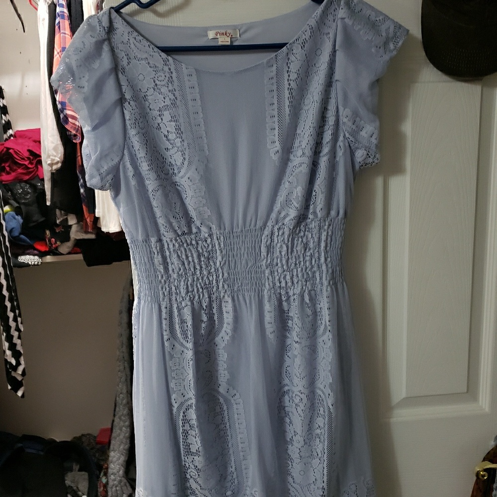 Blue maxi mini dress